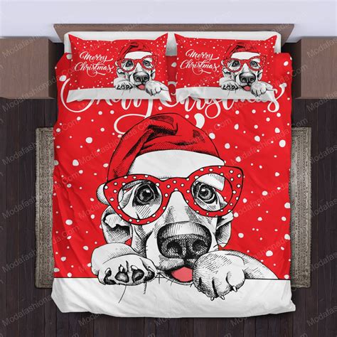 Buy Merry Christmas Snow Dog Bedding Sets Bed Sets