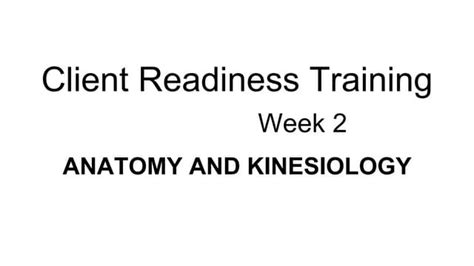 anatomy and kinesiology ppt