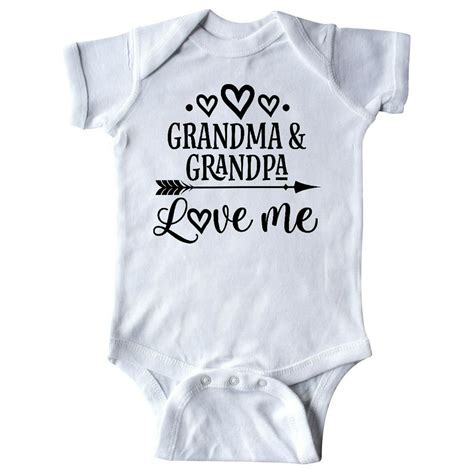 Inktastic Grandma Grandpa Love Me Arrow Infant Creeper