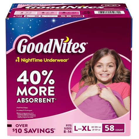 Product Of Goodnites Bedtime Bedwetting Underwear For Girls Size L Xl