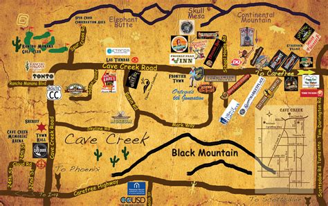 Cave Creek Map Cave Creek Visitors Guide