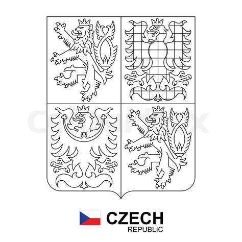 Coat Of Arms Of Czech Republic Stock Vector Colourbox