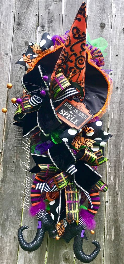 Witch Wreath Witch Swag Halloween Wreath Halloween Swag | Etsy ...