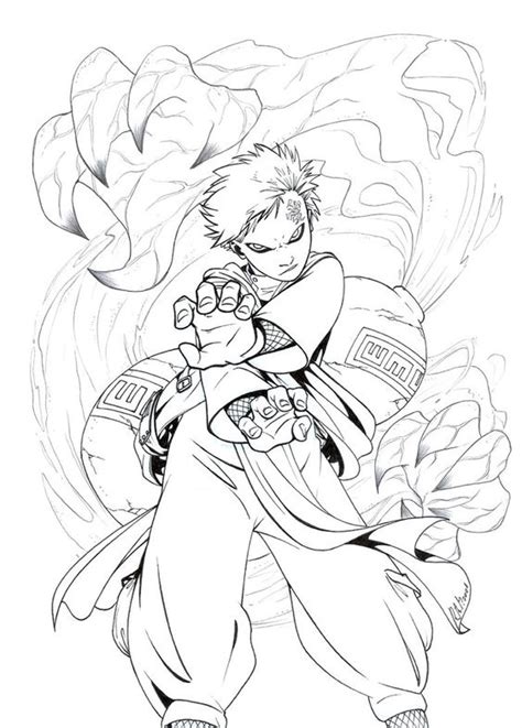 Angry Gaara Coloring Page Free Printable Coloring Pages For Kids