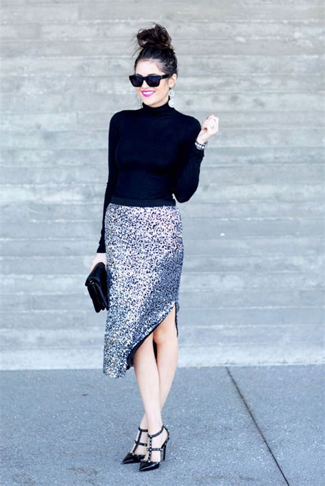 Fashion How To Wear A Sequin Skirt Treasured Valley
