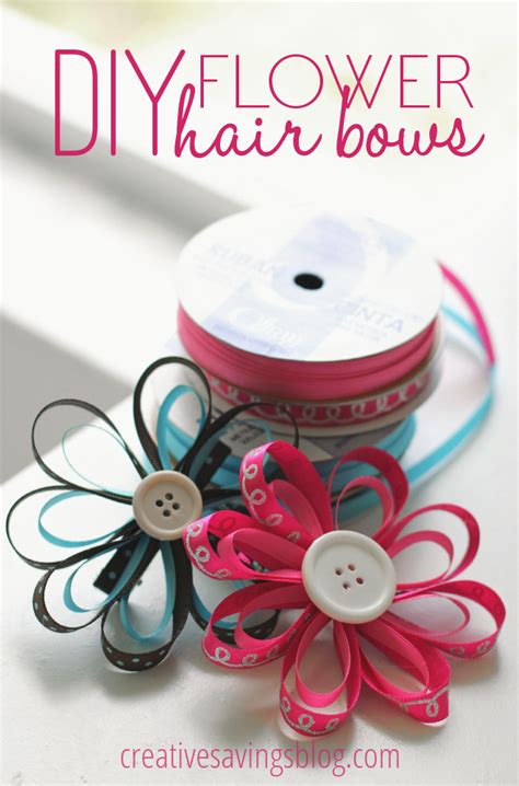 These are so quick and easy to. DIY Flower Hair Bows - Creative Savings