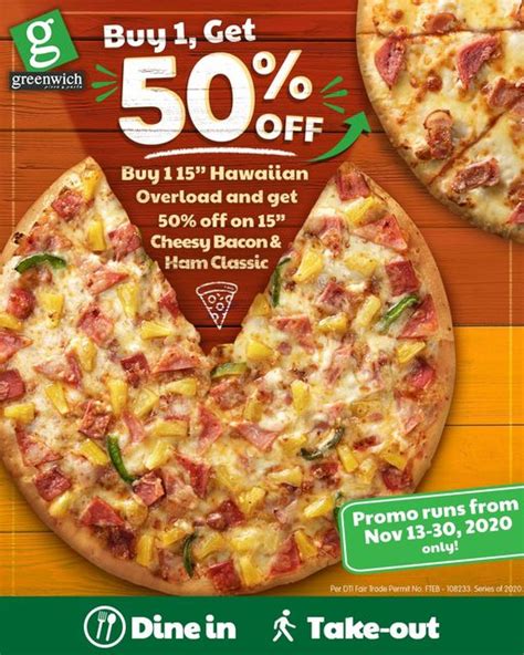 Greenwich Pizza Promos Barkada Sulit Bundle And Buy1 Get1 At 50 OFF
