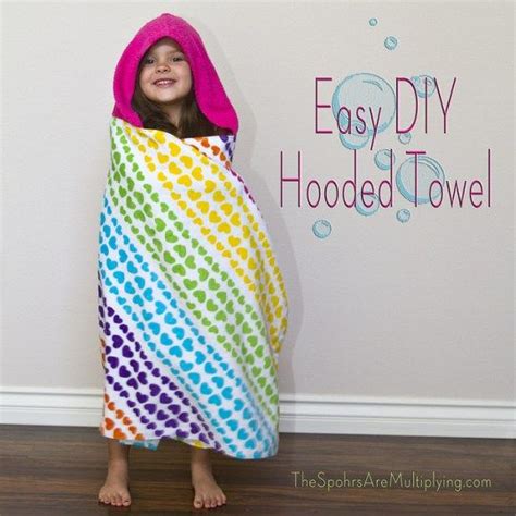Easy Diy Hooded Towel Easy Diy Clothes Hooded Towel Diy Hooded
