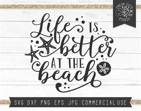 Beach Life Svg Cut File Beach Saying Beach Quote Svg Life Etsy