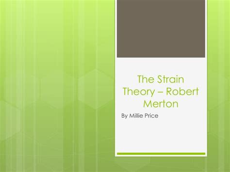 Mertons Strain Theory Theory And Methods A2 Sociology Ppt