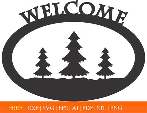 Welcome Sign Svg Dxf Free Dxf Files Free Cad Software