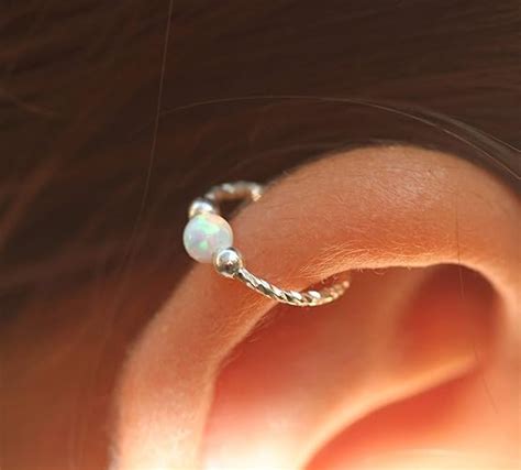 Cartilage Earring Hoop G Sterling Silver Helix Piercing Ear Ring