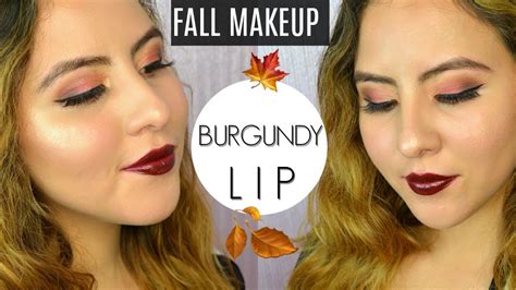 Fall And Holiday Makeup Look 2017 Dark Burgundy Lipstick