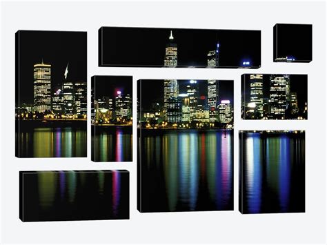 Downtown City Lights Canvas Art By Unknown Artist Icanvas Lighted