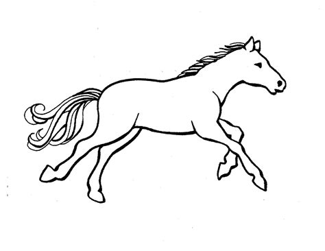 Horse Templates Colouring Pages