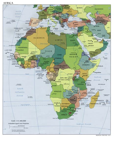 Mapa Politico De África Tamaño Completo Ex