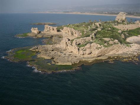 Ruins Of Crusader Fortress Chateau Pelerin Athlit Israel Built In