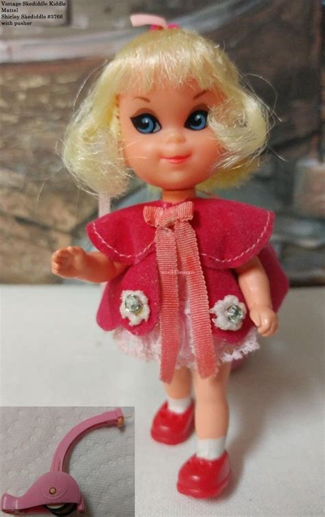 Vintage Mattel Liddle Kiddles 3766 Shirley Skediddler With Pusher Evc