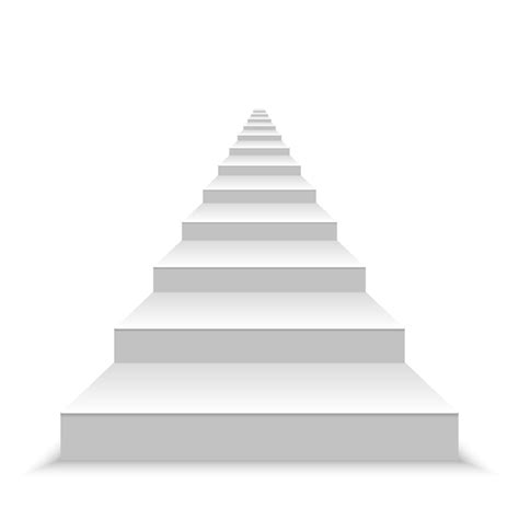 Premium Vector Realistic Blank White Stairs