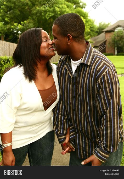 African American Couple Kissing Image Photo Bigstock