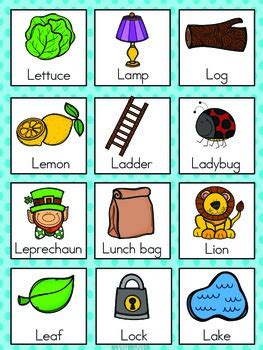 3 · lab · lac · lad · lag ; Letter L Vocabulary Cards by The Tutu Teacher | Teachers ...