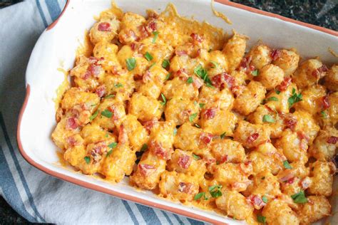 Tater Tots With Bacon And Cheddar Cheese Spanglish Spoon