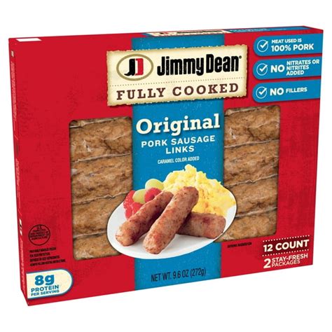 Jimmy Dean Fully Cooked Original Pork Sausage Links 12 Count