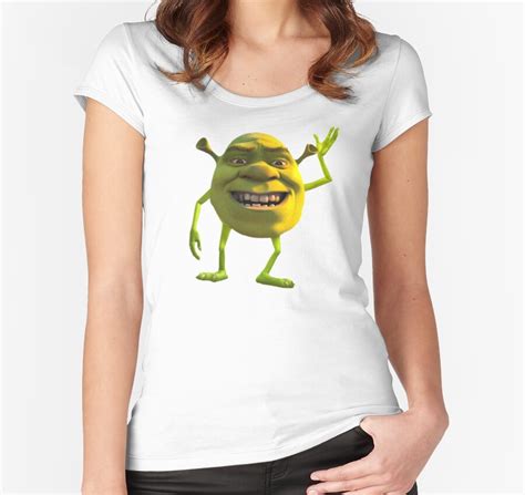 Shrek Wazowski Womens Fitted Scoop T Shirts By
