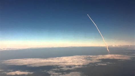 Space Shuttle Launch Viewed From An Airplane Youtube