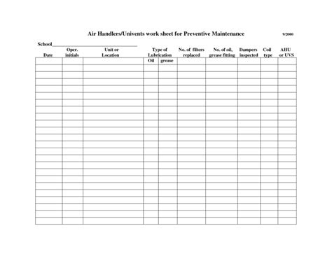 7 Facility Maintenance Checklist Templates Excel Templates
