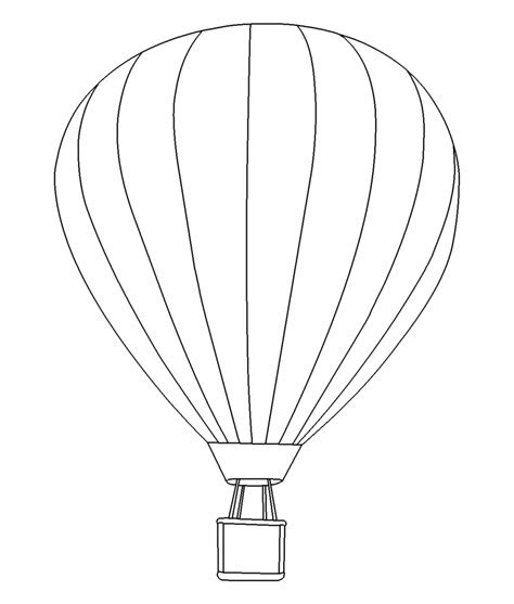 Balloon Outline Drawing At Getdrawings Hot Air Balloon Clip Art Library