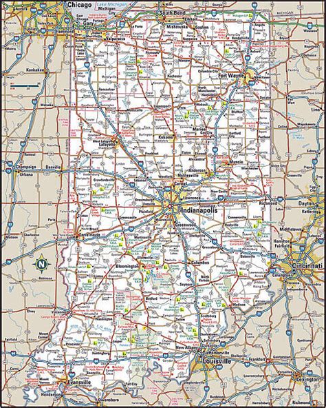 Printable Road Map Of Indiana