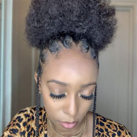 Afro Puff Ponytail Afro Puff Hairstyles Natural Hair Ponytail Hair