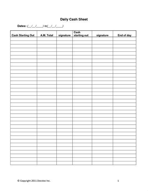 The daily cash report template is used by cashiers to account for all of the cash and cash upon beginning a shift, each cashier should count the beginning balance of their cash drawer and the settlement sheet should be compared to the cash register tape and any overage/shortage documented. Daily Cash Sheet Template Excel | charlotte clergy coalition