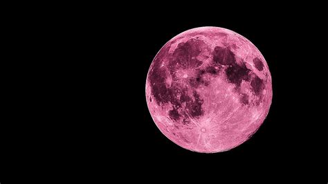 Well, not all night, anyway. Pink full moon wallpaper - backiee