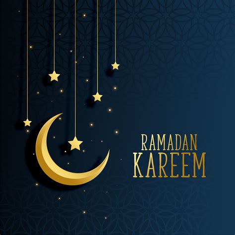 Moon And Stars Ramadan Kareem Background Download Free Vector Art