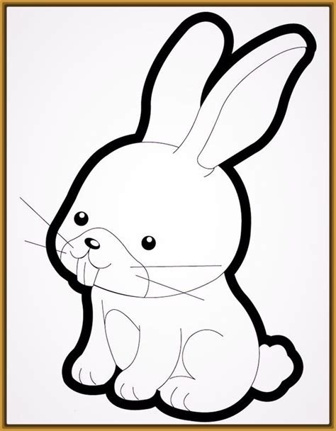 Silueta Conejo Para Colorear Conejos De Pascuas Para Colorear