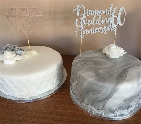 Diamond Wedding Anniversary Cake Topper Diamond Wedding Cake Etsy