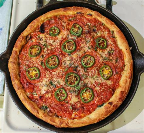Homemade Cast Iron Deep Dish Pizza Rfood