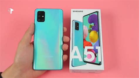 The samsung galaxy a51 features a 6.5 display, 48 + 12 + 5 + 5mp back camera, 32mp front camera. Samsung Galaxy A51 Unboxing and Review - YouTube