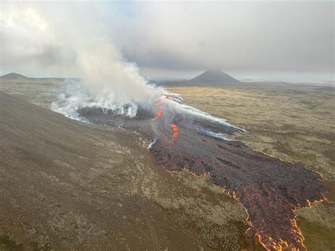 Volcanic Eruption Has Started Near Litli Hr Tur Iceland Monitor