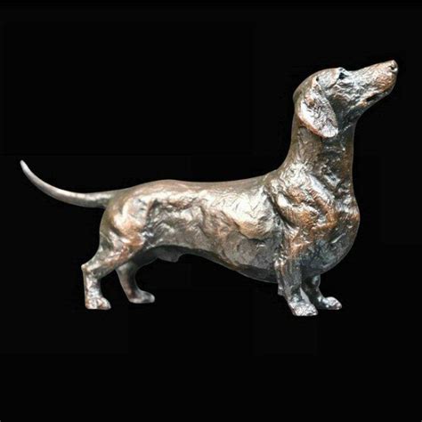 Dachshund Bronze Dog Sculpture By Michael Simpson 1054