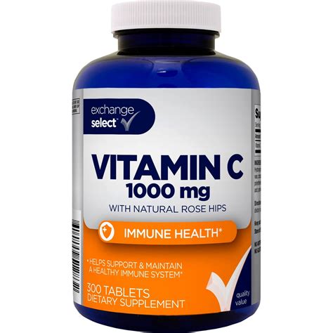 Use caution if you have low blood pressure, though. Exchange Select Natural Vitamin C With Rose Hips 1000 Mg ...