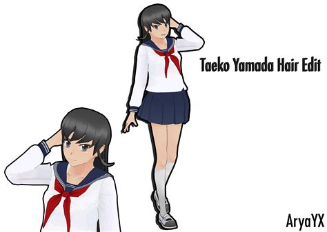 Mmd Yandere Sim Taeko Yamada Hair Edit By Aryayx On Deviantart