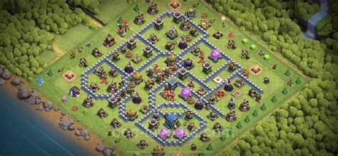 Trophy Defense Base Th With Link Hybrid Clash Of Clans Town Hall Level Base