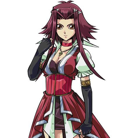 An Anime Character With Long Red Hair Wearing A Dress And Holding A