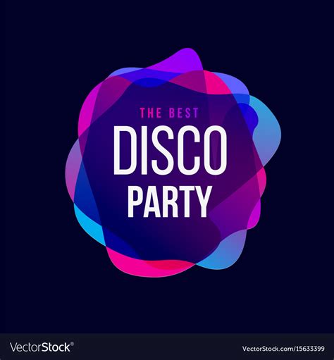 Disco Party Trend Frame Typography Royalty Free Vector Image