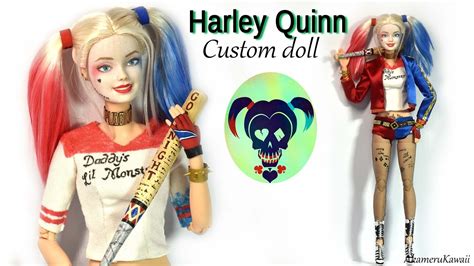 Harley Quinn Inspired Doll Barbie Repaint Suicide Squad Youtube