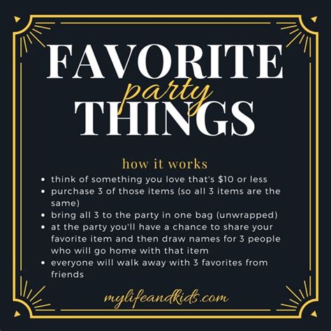 How To Host A Favorite Things Party My Life And Kids