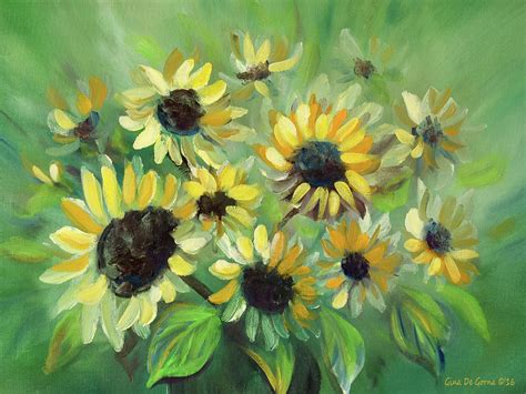 Sunflowers33 Painting By Gina De Gorna Fine Art America